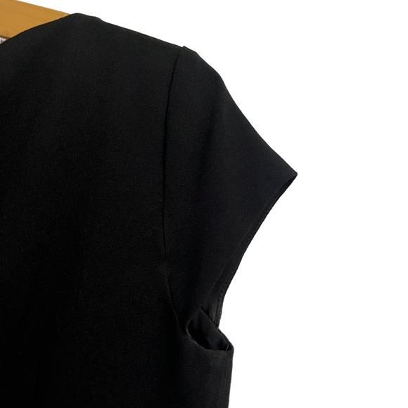 Eliza J Peplum Ruffle Wide Leg Jumpsuit Black One Piece Size 6 - Picture 11 of 12